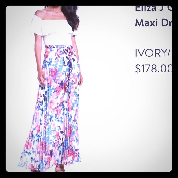 eliza j off the shoulder floral maxi dress
